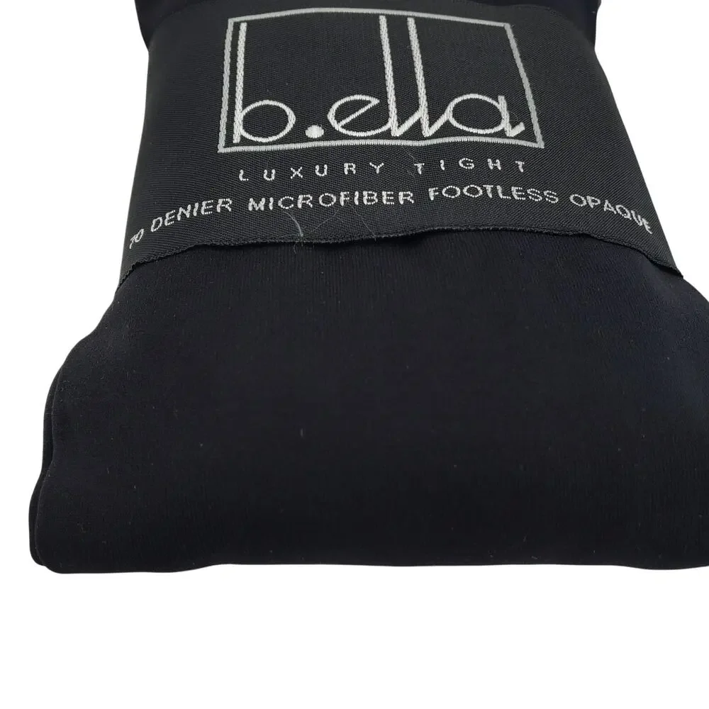 Microfiber Opaque‎ FOOTLESS Tights Black SMALL B.ella Brigida Luxury Hosiery NWT